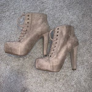 Suede booties size 9